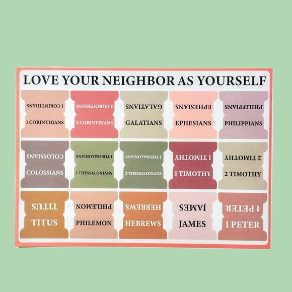 Laminated Bible Tabs ~ Large Print ~ Modern Earth-Tone Colors ~ Placement Guide - Picture 9 of 13